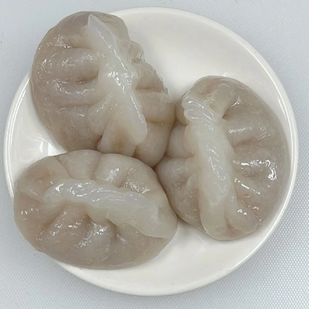 Transparent Chiu Chow-style dumplings with shrimp filling at D&D Dim Sum Bakery, a Chinese Restaurant in Elk Grove